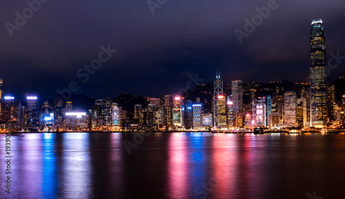 Photography Hong Kong Harbor View at night
