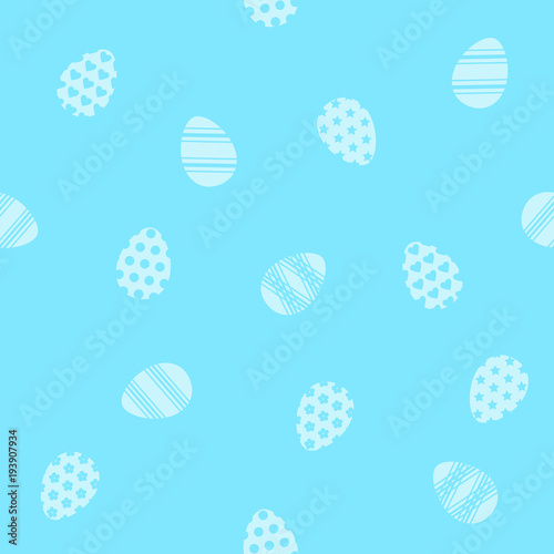 vector eggs. seamless pattern. blue easter background