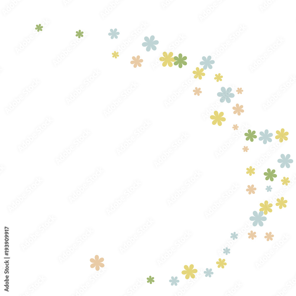 Delicate Floral Pattern with Simple Small Flowers for Greeting Card or Poster. Naive Daisy Flowers in Primitive Style. Vector Background for Spring or Summer Design. Delicate Floral Pattern with Simple Small Flowers for Greeting Card or Poster. Naive Daisy Flowers in Primitive Style. Vector Background for Spring or Summer Design.