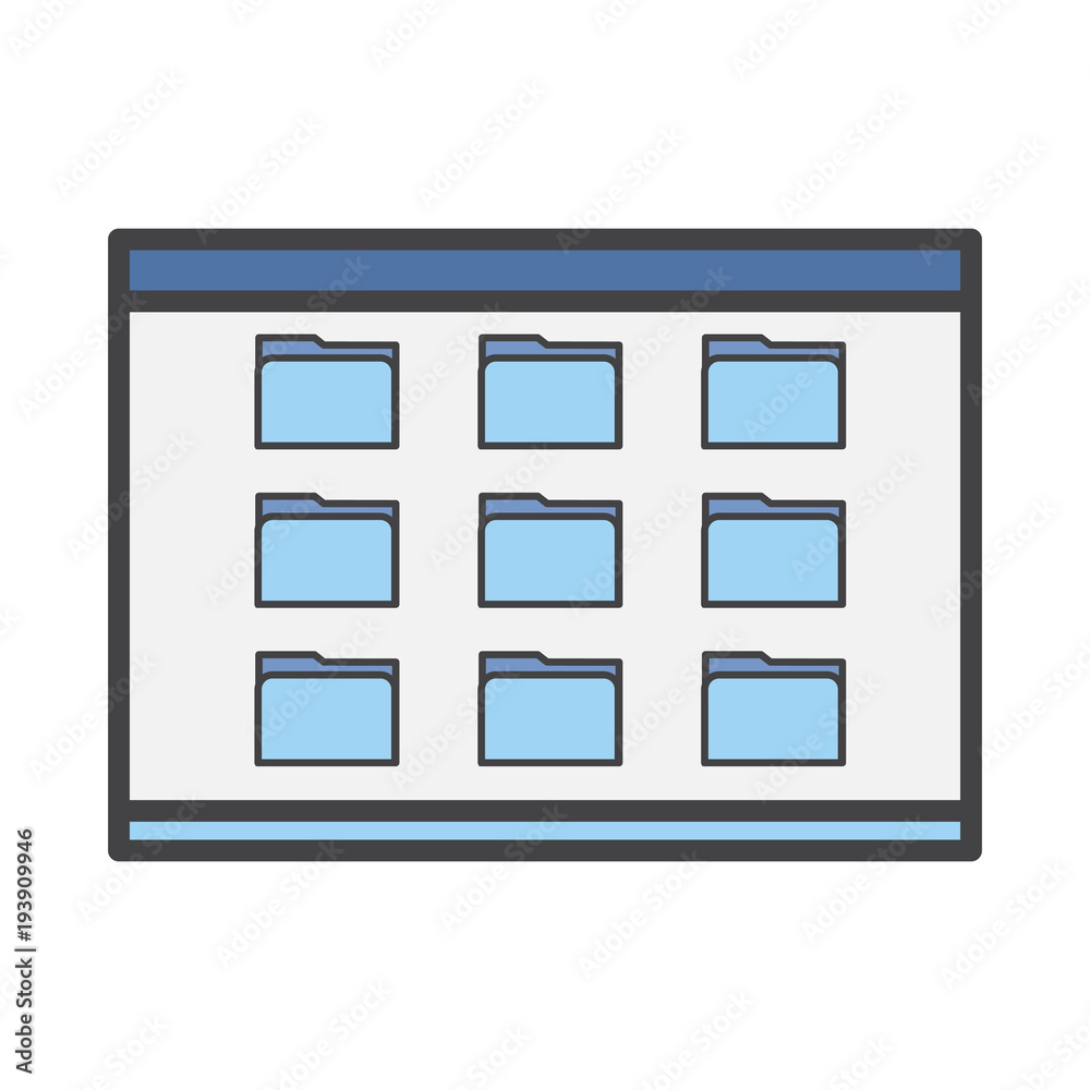 Illustration of folders icon Illustration of folders icon