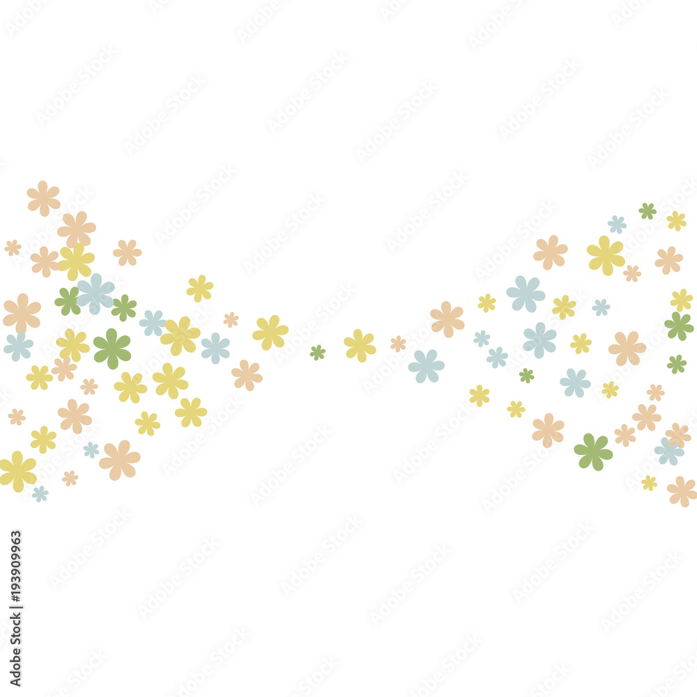 Delicate Floral Pattern with Simple Small Flowers for Greeting Card or Poster. Naive Daisy Flowers in Primitive Style. Vector Background for Spring or Summer Design. Delicate Floral Pattern with Simple Small Flowers for Greeting Card or Poster. Naive Daisy Flowers in Primitive Style. Vector Background for Spring or Summer Design.