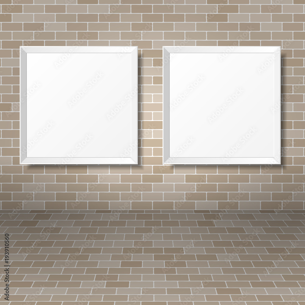 Concept of a brick wall with a place for your text. Space for advertising. Vector illustration Concept of a brick wall with a place for your text. Space for advertising. Vector illustration