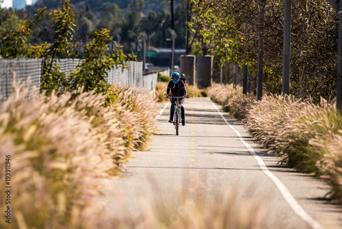 A bike path in Los Angeles California
