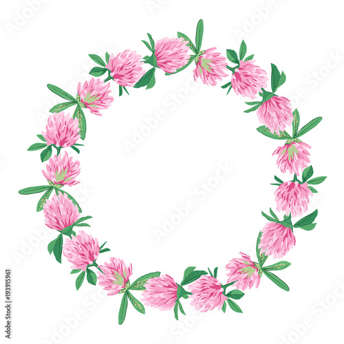 Floral wreath isolated on white