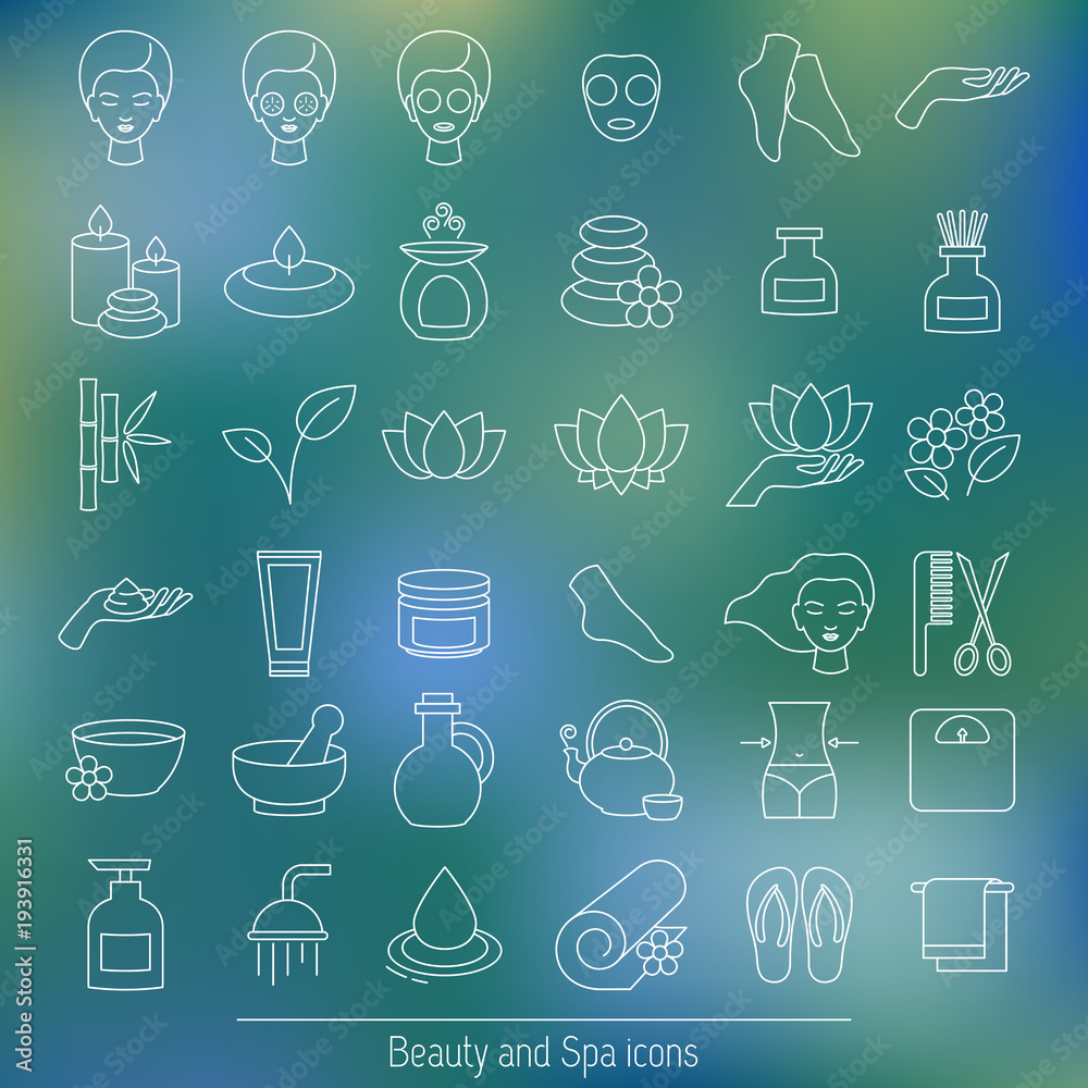 Spa icon set