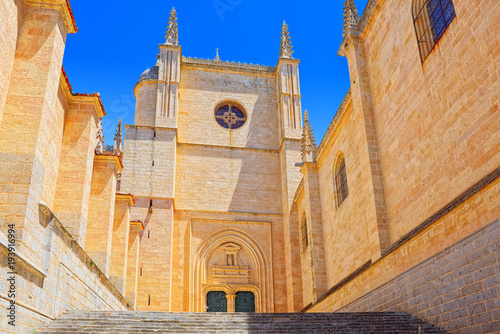 Narrow medieval streets of the city of Segovia, near Madrid. photo