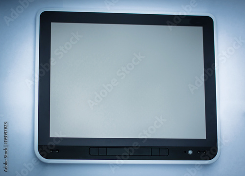 black tablet pc isolated on white with clipping path