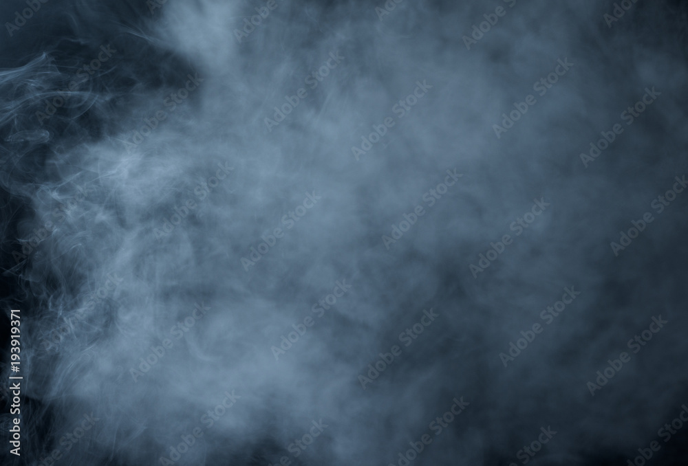 The texture of the smoke on black background