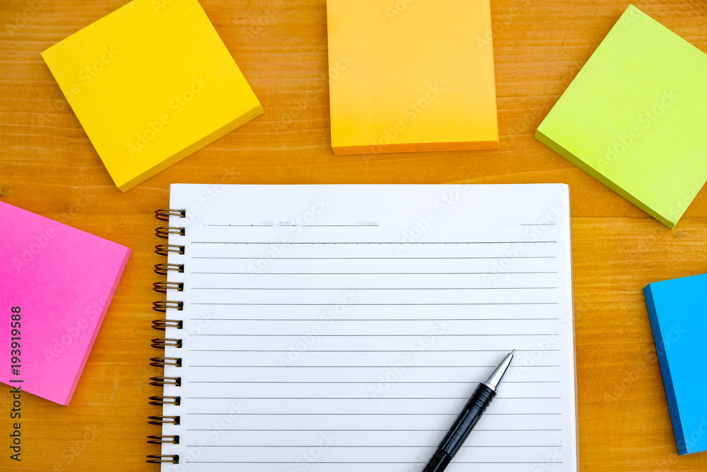 book top view Homework School notebook ready for adding text or mockup book top view Homework School notebook ready for adding text or mockup