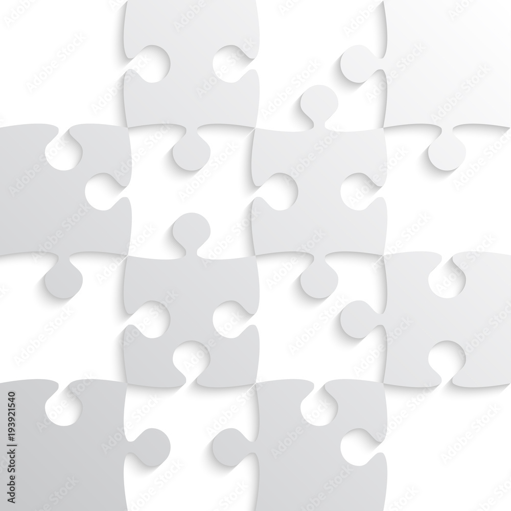 Grey Puzzle Pieces - JigSaw - Vector. Chess. Grey Puzzle Pieces - JigSaw - Vector. Chess.