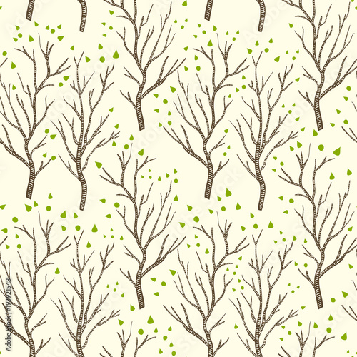 Plakat roślina natura las brzoza jesień