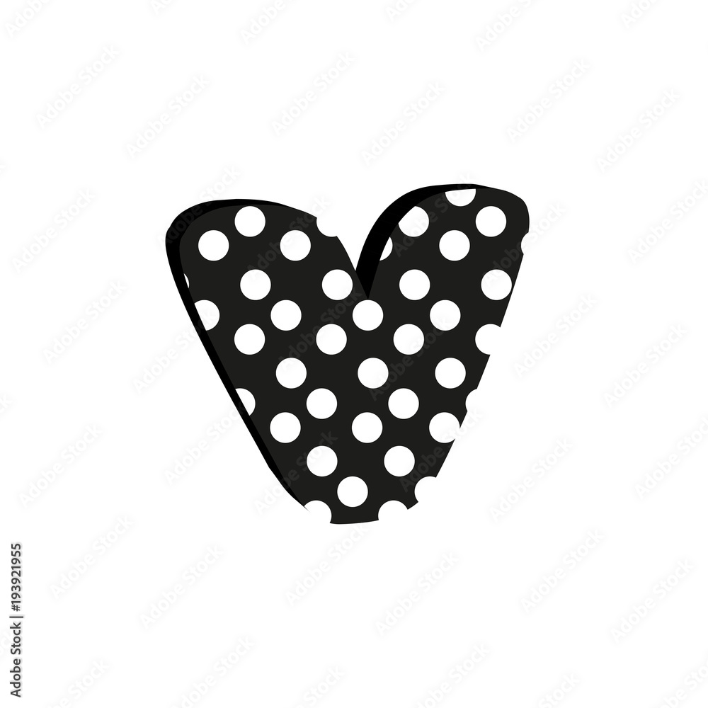 3d cute alfabet letter V with polka dots isolated Vector illustration 3d cute alfabet letter V with polka dots isolated Vector illustration