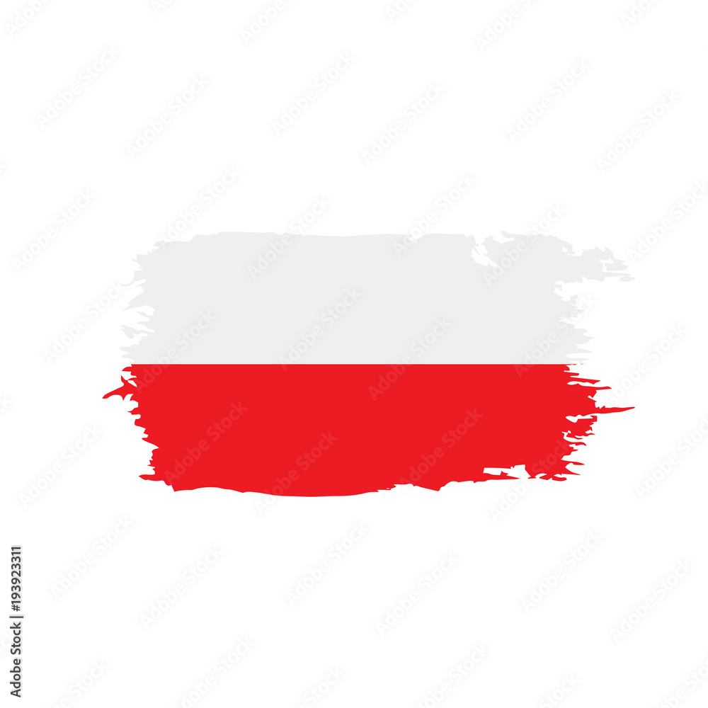 Poland flag, vector illustration Poland flag, vector illustration