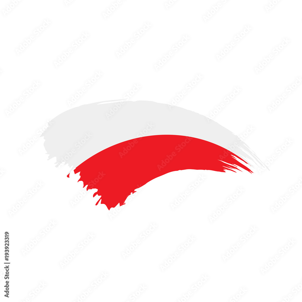 Poland flag, vector illustration