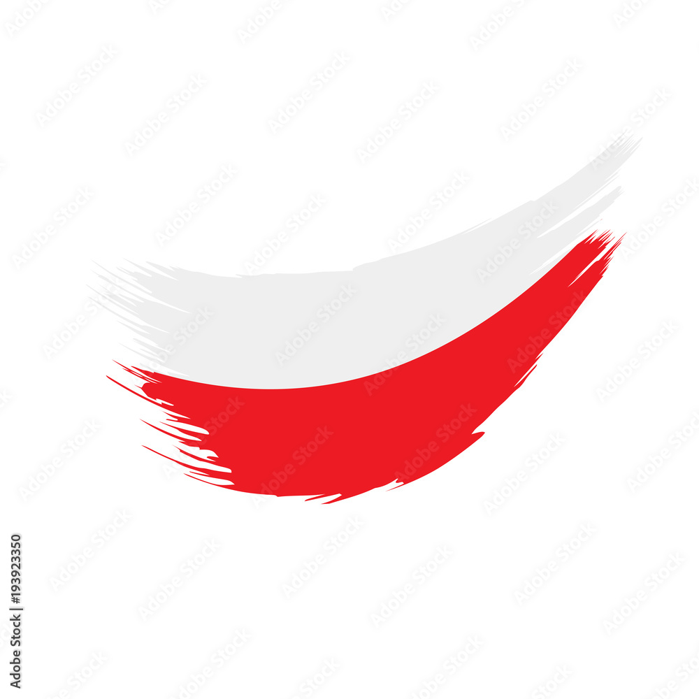 Poland flag, vector illustration Poland flag, vector illustration