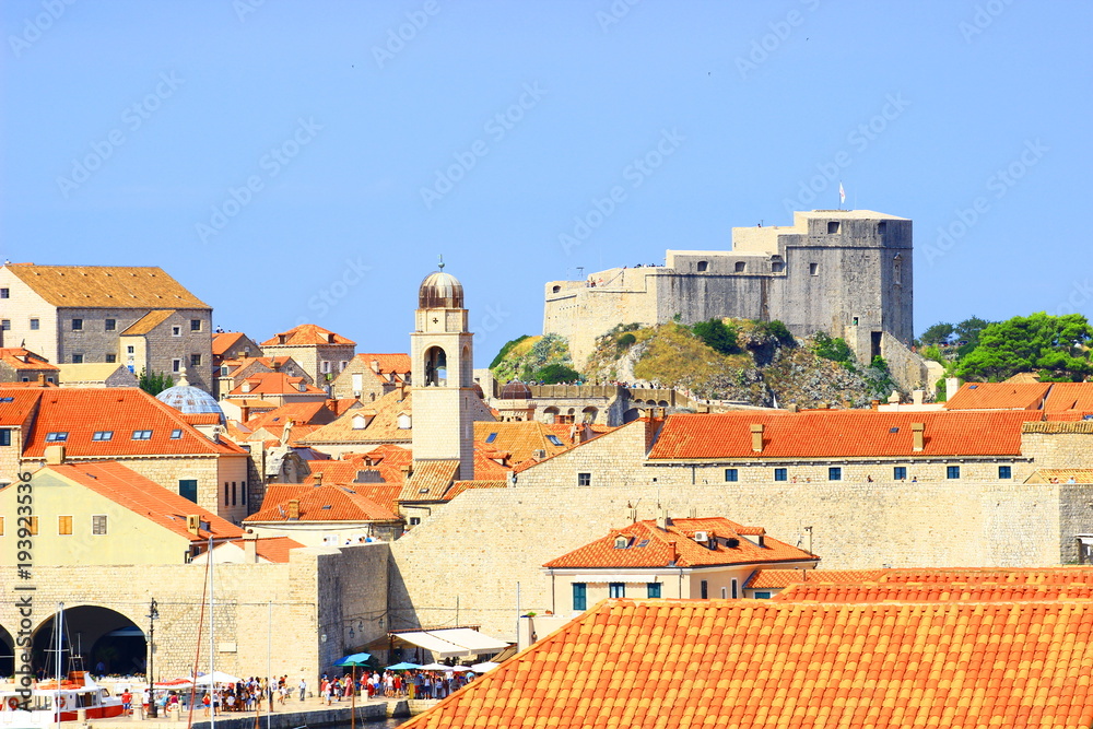 Dubrovnik old town, touristic destination in Croatia