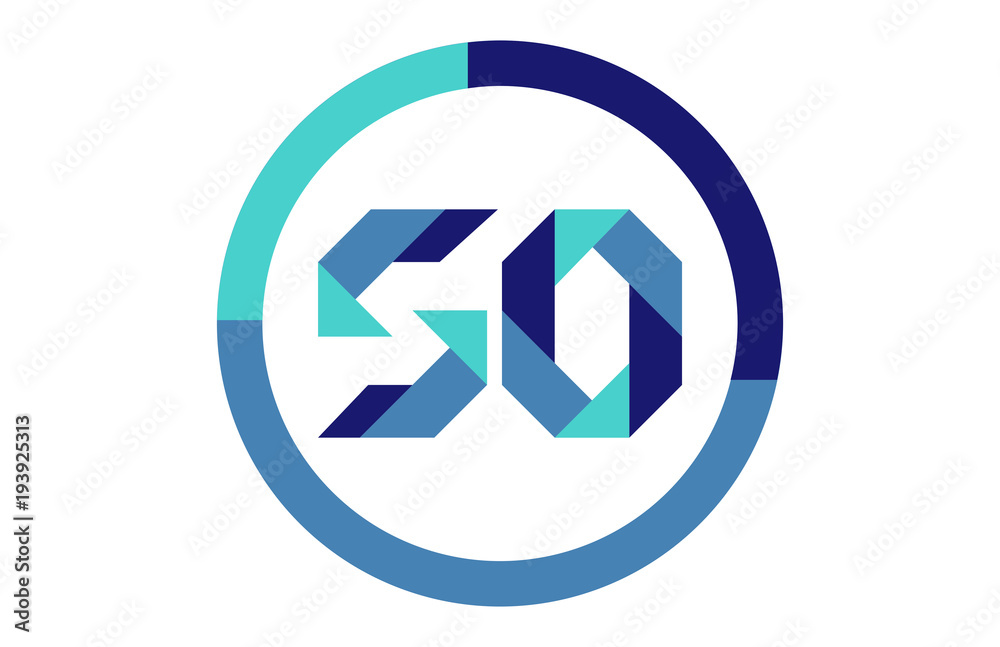 SO Global Circle Ribbon letter Logo