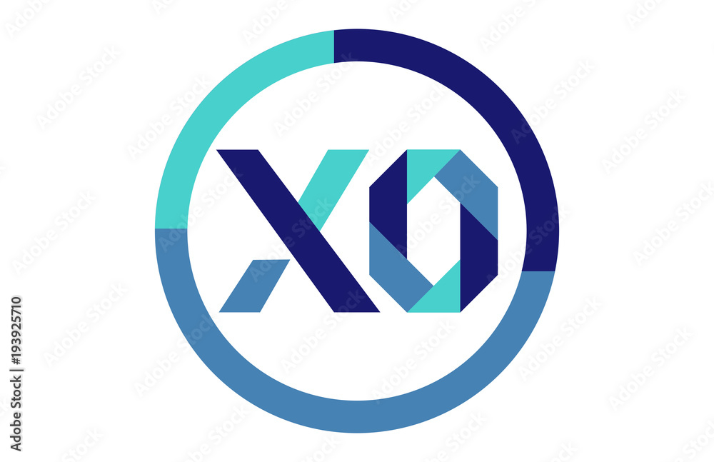 XO Global Circle Ribbon letter Logo XO Global Circle Ribbon letter Logo
