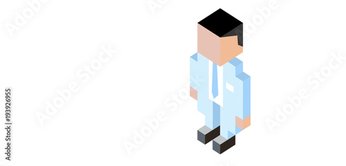 icona, personaggio,  vettoriale, cubista,