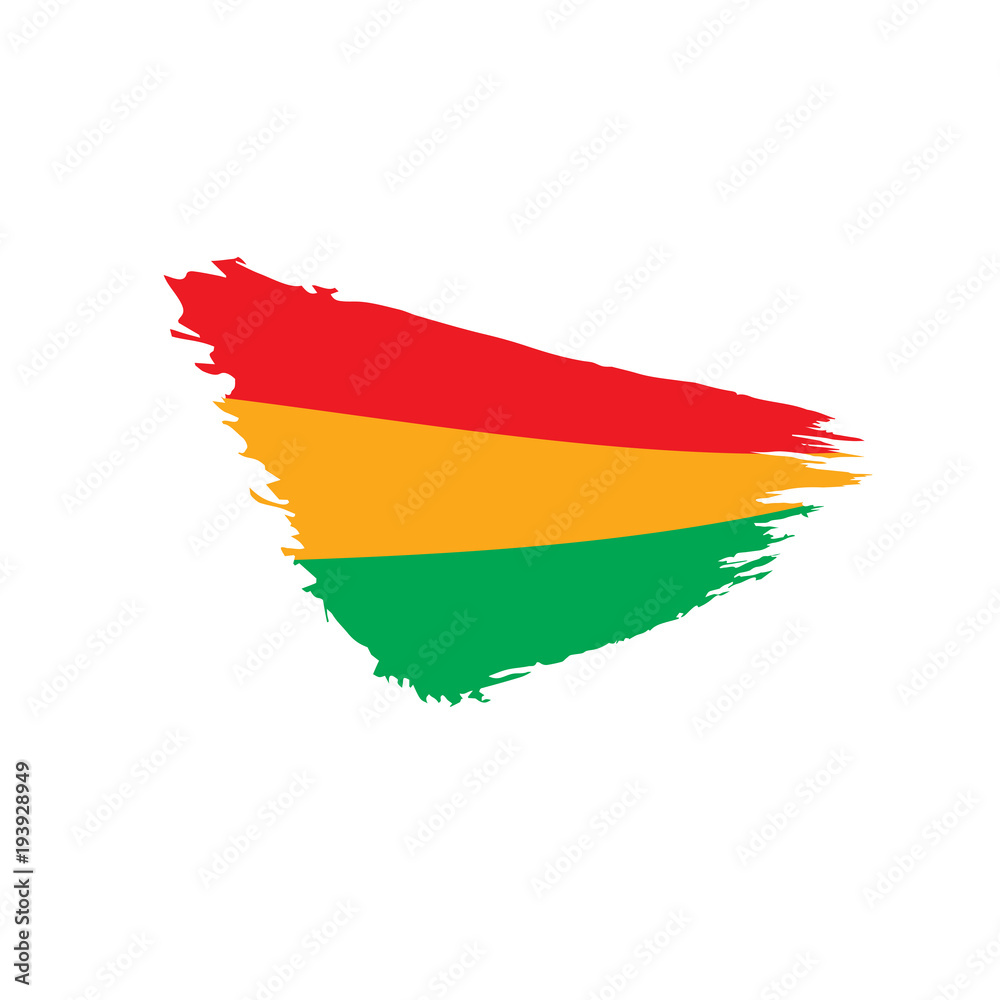 Obraz premium Bolivia flag, vector illustration