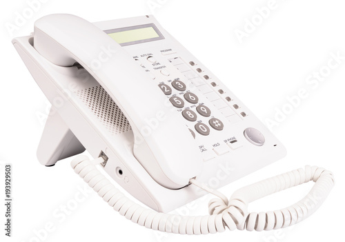 White telephone set