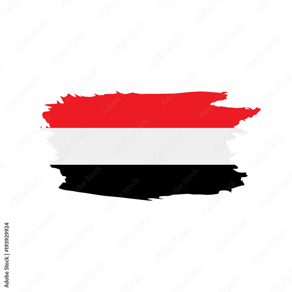 Fototapeta premium Yemeni flag, vector illustration
