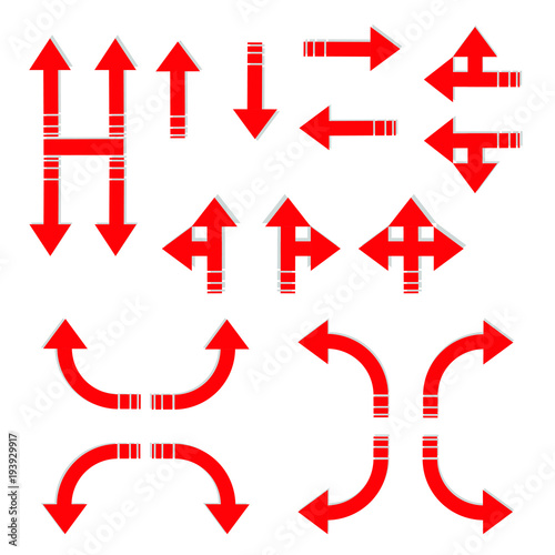 red arrow vectors