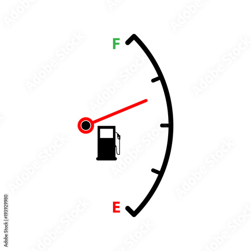 Wallpaper Mural Fuel gauge isolated icon on a white background. Vector Illustration. Torontodigital.ca