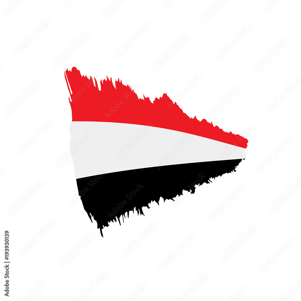 Yemeni flag, vector illustration Yemeni flag, vector illustration