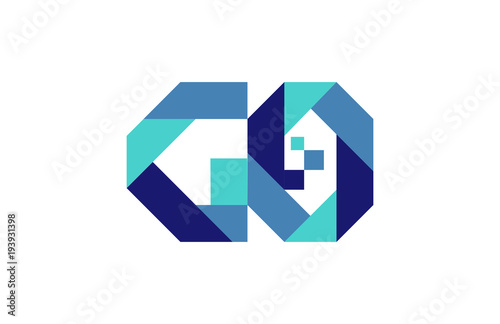 GO Digital Ribbon Letter Logo