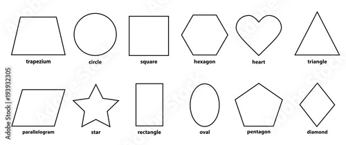 
Learning set of basic geometric shapes for children / educational vectors illustration for kids on white background 