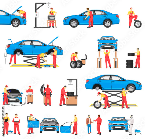 Car Repairement Service with Professional Workers