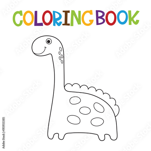 Cute dino coloring book