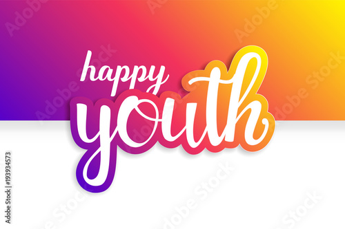 Youth Day. 12 August. Happy Youth Day. International Youth Day. Day of Youth. Blue Design.