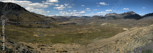 Huascaran Andes Peru. Mountains Panorama