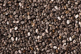 Close-up chia seeds, texture background.