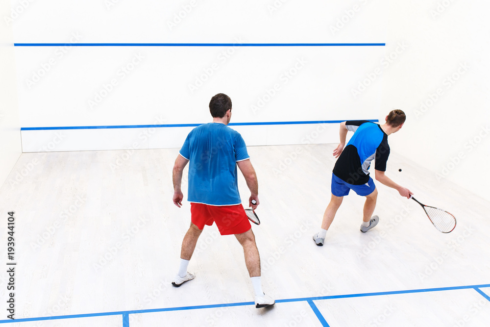 Fototapeta premium squash players back view