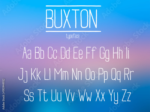 Condensed sans serif vector font