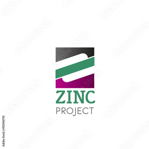 Vector logo with symbol zink