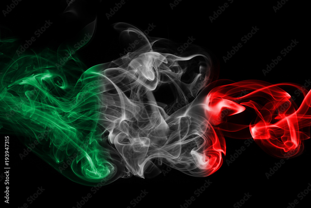 Fototapeta premium Italy flag smoke