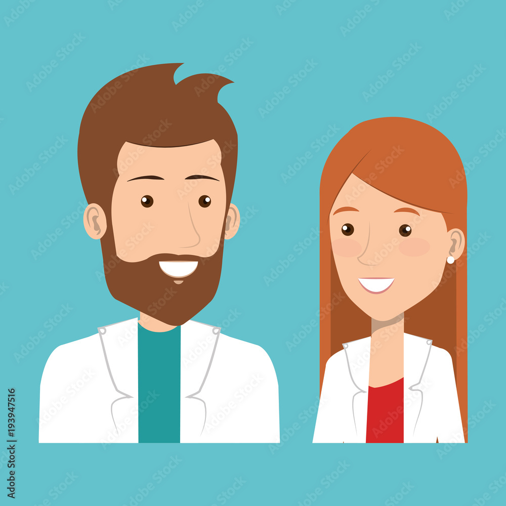 group of medical staff characters vector illustration design