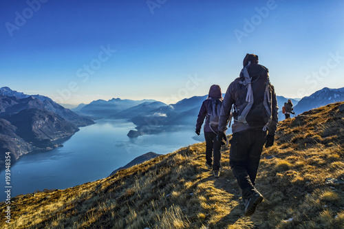 Obraz na plátne Trekking sul Lago di Como