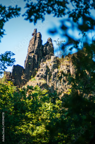 Dramatic Rock Mountains in the National Park Harz in Northern Germany