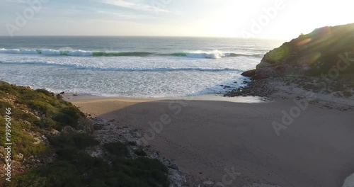 Aerial view - Drone footage 4K of S. Rafael Beach - Algarve - Portugal photo