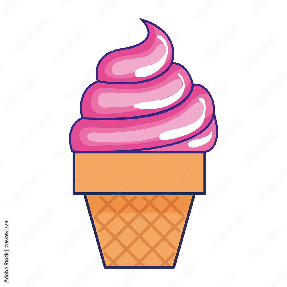 delicious ice cream icon vector illustration design