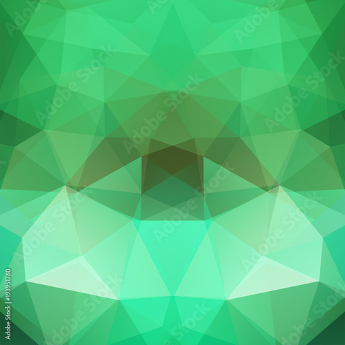 Fototapeta Naklejka Na Ścianę i Meble -  Abstract background consisting of green triangles. Geometric design for business presentations or web template banner flyer. Vector illustration