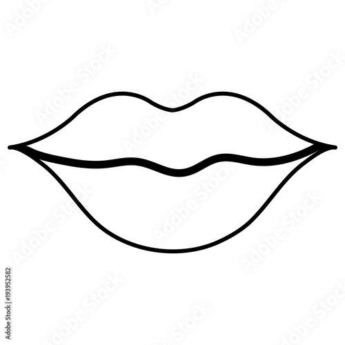 woman lips sensuality icon vector illustration design