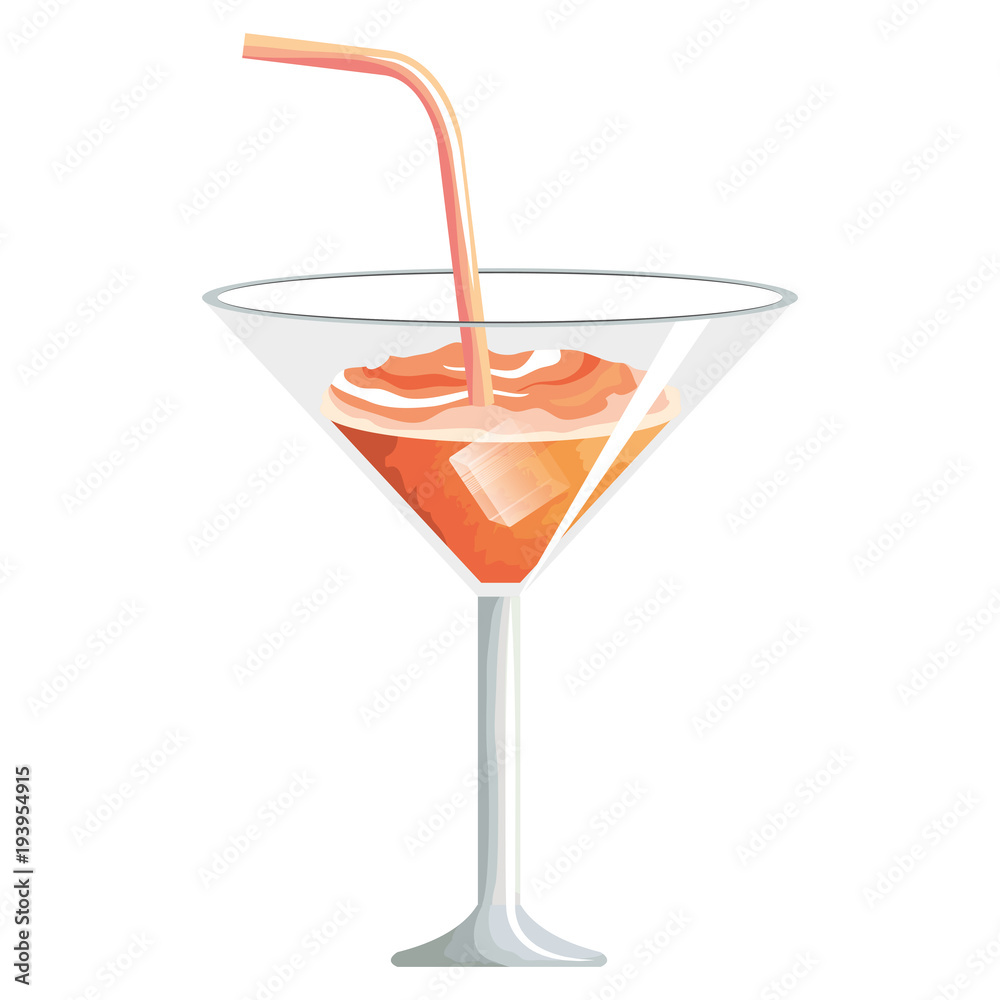 tropical cocktail in cup vector illustration design tropical cocktail in cup vector illustration design