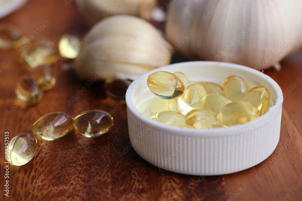 capsules of garlic oil capsules of garlic oil