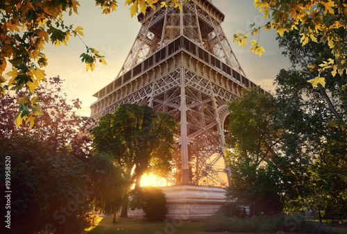 Eiffel Tower in the autumn